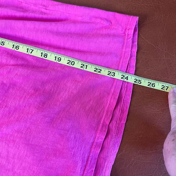 Sundry Gathered Raglan Long Sleeve Top Hot Pink Size 1 Small Pleated Loose Fit - Picture 10 of 10